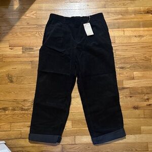 Muji Black Corduroy darted pants